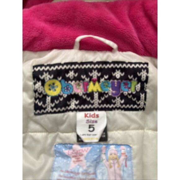 Obermeyer Girls Jacket Patchwork And Purple Pants I-Grow Size 5 - Picture 4 of 12